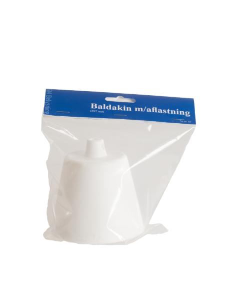 Baldakin m/aflastning Ø92mm hvid