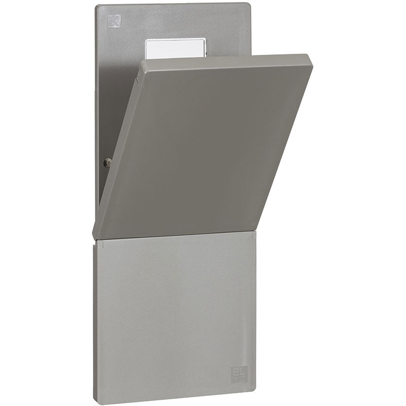 Låge for måleskab udendørs grå