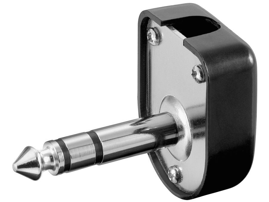 JACK stik - 6,35mm stereo han (Vinkel stik)