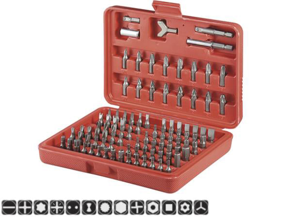 Prof. bitsæt - 100 dele i plastkuffert