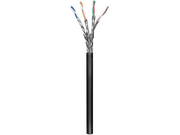 S/FTP netværkskabel - CAT6, trådet, CCA, udendørs (100m)