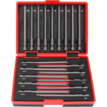 Bitssæt Tecos T-B019, 100 mm, 19 dele