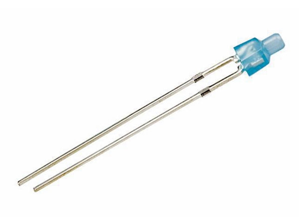 1,8mm LED - Rund, BLÅ diffus (210mcd, 120°)