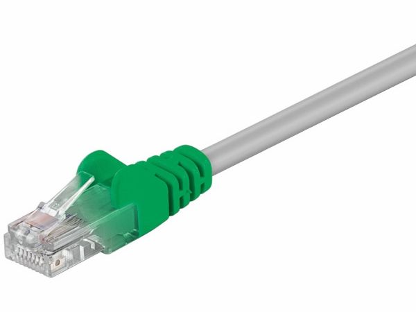 UTP netværkskabel - CAT5e, 2 x RJ45 Krydset Grøn/Grå (0,5m)