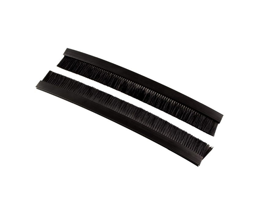 19" kabelgennemføring med børste til rackskab (2 stk.)