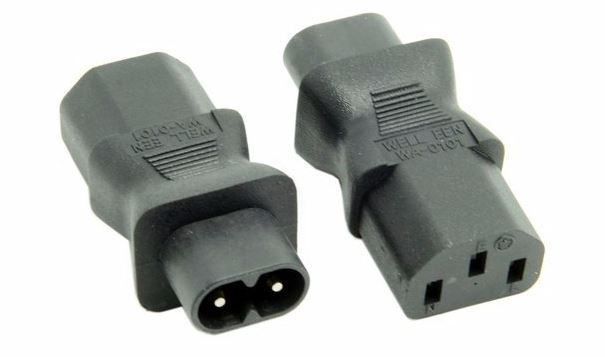 Strømadapter - C13 (hun) til C8 ("8-tal")
