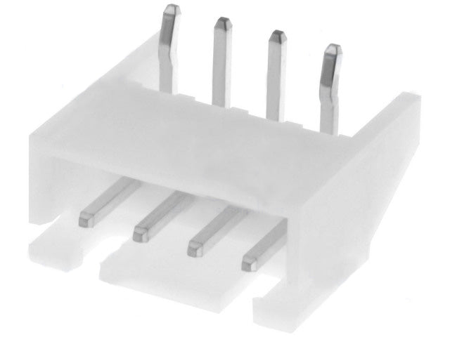 Ledning-til-print fatning - JST XH, 1x4pol han 90°, 2,5mm