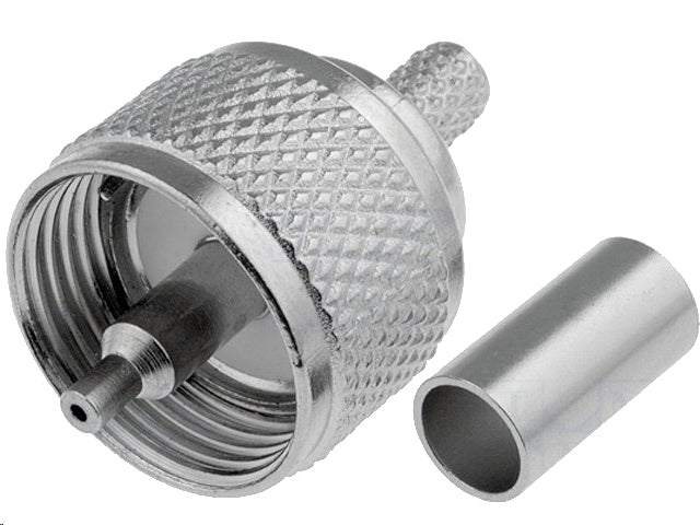 UHF(PL-259) hanstik til RG58/U, Ø5mm (krimptype)