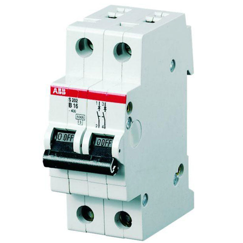 ABB automatsikring 1P+N 16A C 6kA 2M