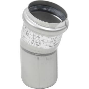 Ø 50 mm x 15° Bøjning rustfri AISI304/EN1.4301 BLÜCHER