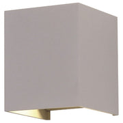 6W firkantet væglampe 3000K - Grå