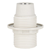 Kronefatning m. omløber - E14, M10 gevind, Hvid