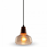 Klar glas pendel lampe E27