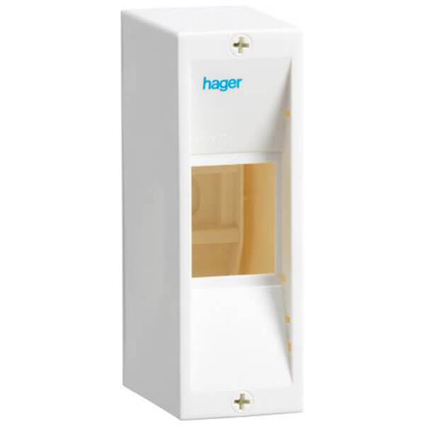 Hager gruppetavle 1R 2M IP30 u. PE klemme