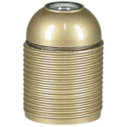 E27 fatning m. udvendig gevind, ujordet - guld