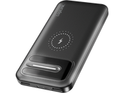 Mobil Power Bank, 10.000mAh, trådløs opladning, Sort