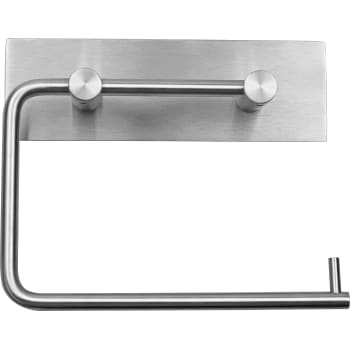 Bagplade 155x50 mm til toilet rulleholder, børstet rustfrit stål
