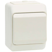 Kapslet krydsningsafbryder IP44 - hvid