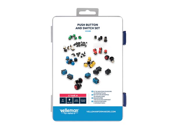 Trykknap kontaktsortiment (82 stk.)