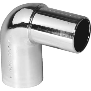 Vinkel 90° forkromet Purus Ø 32 mm indstik/spids PP