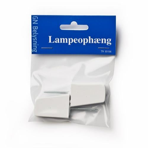 Lampeophæng hvid 2 stk.