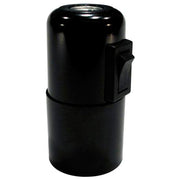 E27 fatning m. afbryder - sort