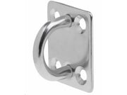 Øjebeslag - 35 x 40mm, Rustfri stål (Ø6mm bøjle)