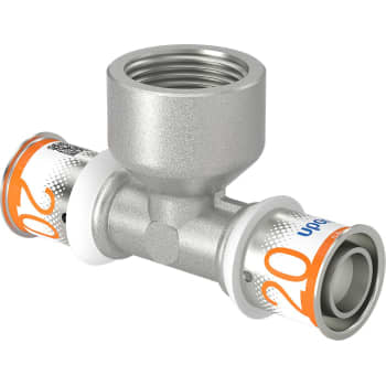 Uponor S-Press tee reduceret m/muffe 20-Rp3/4"FT-20