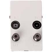 TD253E Slutdåse TV/Radio/Sat/Retur hvid