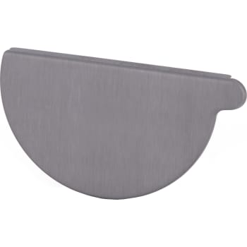 VMZINC endebund, halvrund, venstre, QUARTZ-ZINC - 280 mm