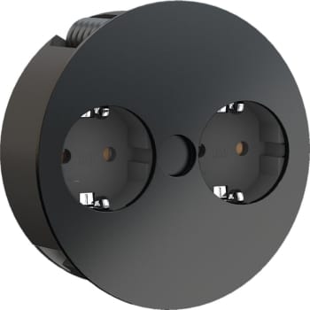 TWIST STIKKONTAKT 2 X SCHUKO MAT SORT