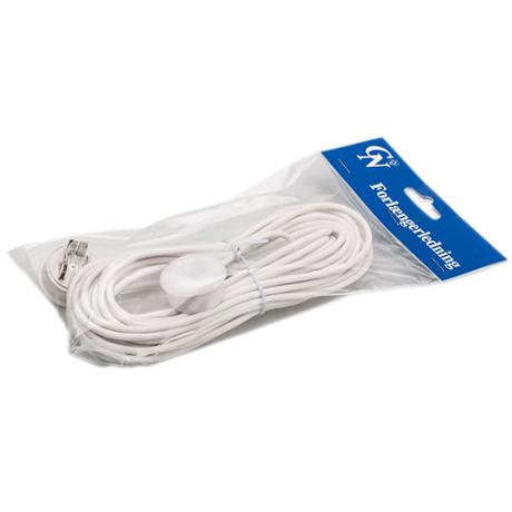 Telefon forlængerledning 10m hvid GN-pak