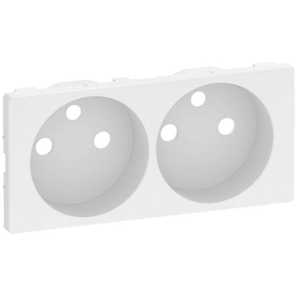 Fuga afd. til 2m stikk. 2-pol m. pindjord - hvid