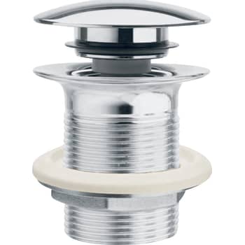 1.1/4" push-up bundventil uden overløb krom