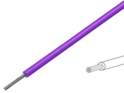 Monteringsledning - 0,2mm² trådet fortinnet CU Violet (100m)