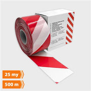 AFMÆRKNINGSBÅND RØD/HVID 500M