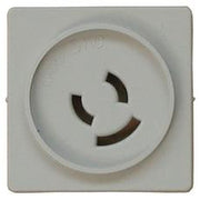 Dæksel for lampestikkontakt grå 50x50mm