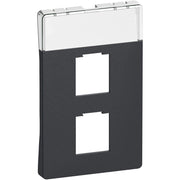 Afdækning for Fuga 1/2xRJ45 1½ modul kokgrå