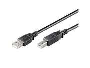 USB 2.0 kabel - A han til B han, Sort, HQ (3m)