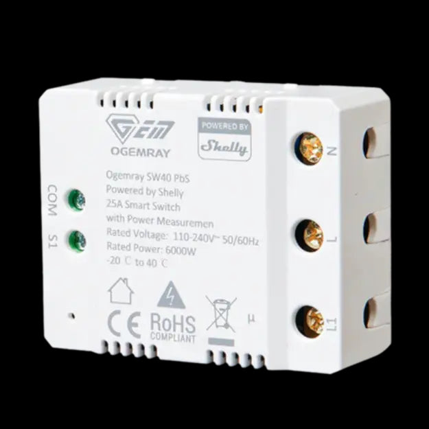 SMART RELAY 25A - POWERED BY SHELLY