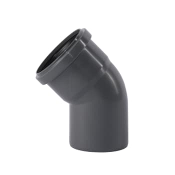 75 mm x 45° Bøjning afløb PP grå