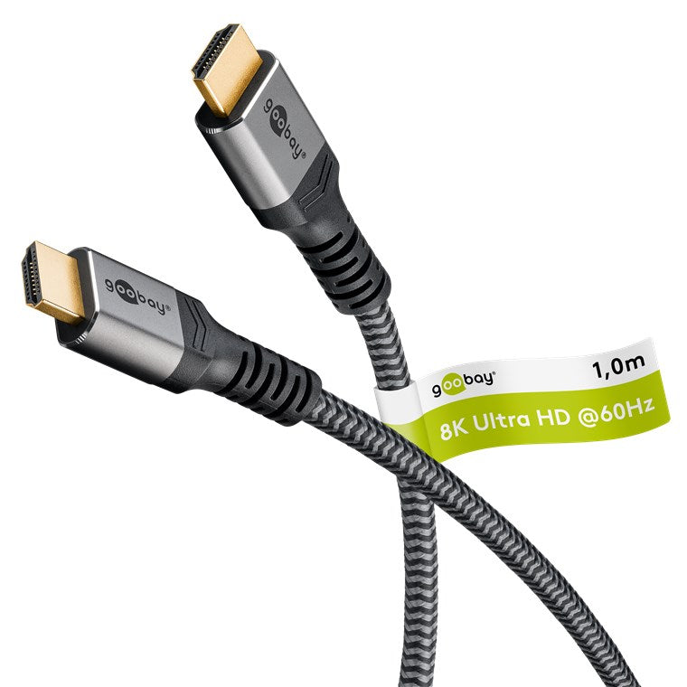 Ultra High Speed HDMI 2.1 Kabel - 8K/60Hz - Grå (1m)