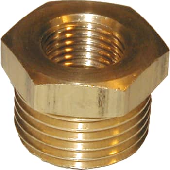 3/8" x 1/4" Nippelmuffe, messing afzinkningsfri