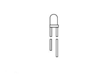 3mm LED - Rund, RØD diffus (20mcd 40°)