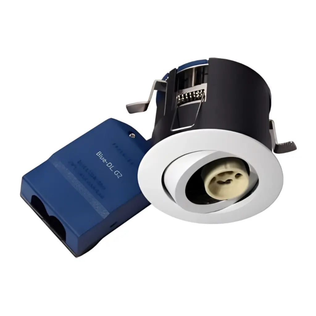 Indbygningsspots m. GU10 fatning G2 - rund, mat hv