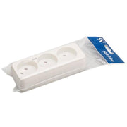 EDB 3-stikdåse 10A 250V hvid GN-pak