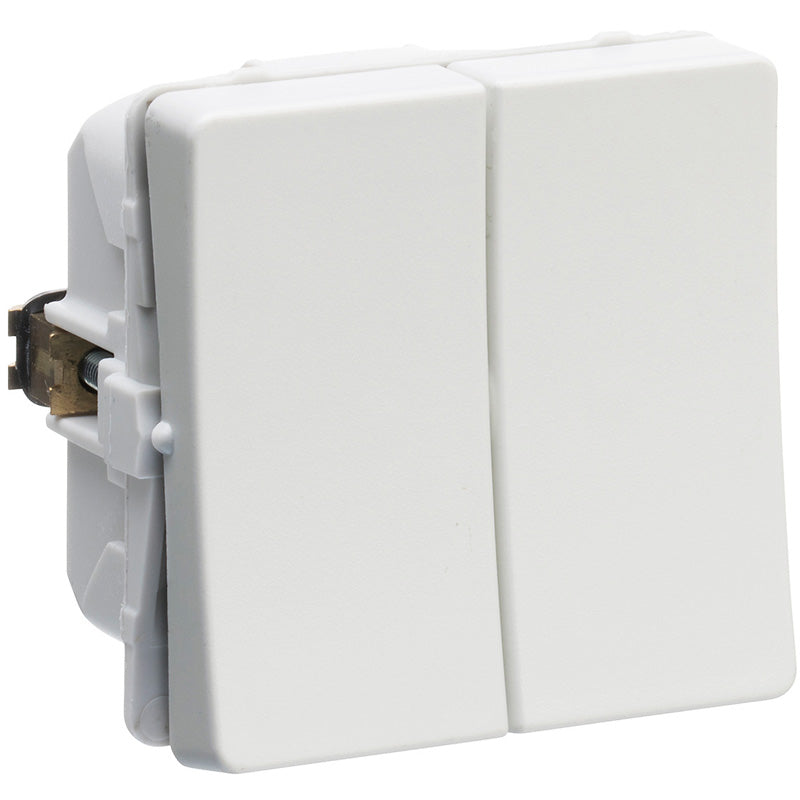 LK Fuga krone afbryder 16A - lysegrå