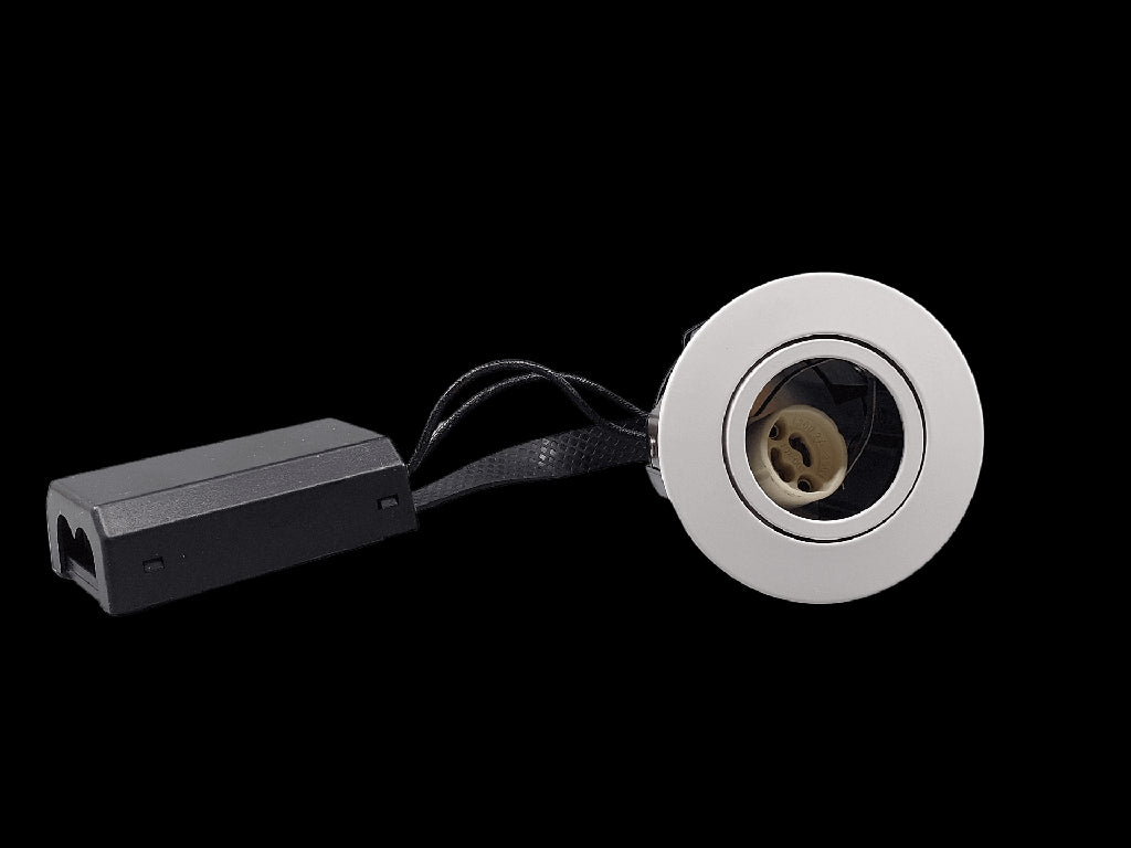 Udendørsspot m. GU10 fatning - Mat hvid, IP44, godkendt i isolering