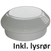 Plastarmatur m. PL-rør 2x9W inkl. lyskilder 3000K IP44 Ø22,5
