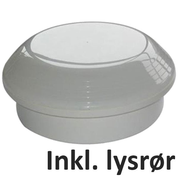 Plastarmatur m. PL-rør 2x9W inkl. lyskilder 3000K IP44 Ø22,5